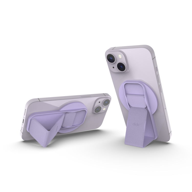 CLCKR Compact MagSafe Stand and Grip - Purple