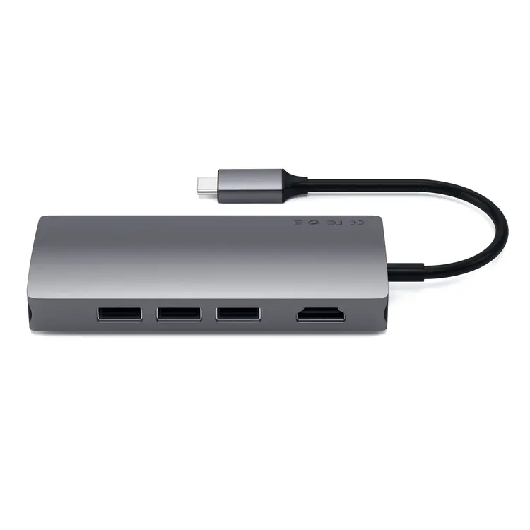 Satechi USB-C Multiport Adapter 4k with Ethernet V2 - Space Gray