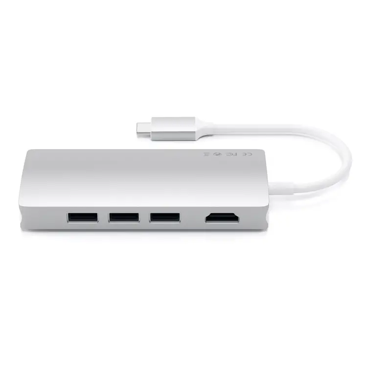 Satechi USB-C Multiport Adapter 4K with Ethernet V2 - Silver