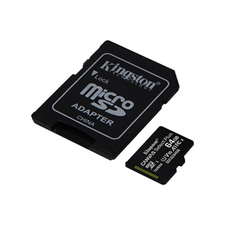 Kingston 64GB micro SDHC Card with SD Adapter