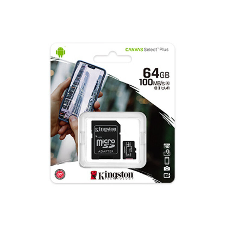 Kingston 64GB micro SDHC Card with SD Adapter