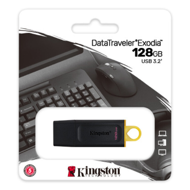 Kingston DataTraveler Exodia USB 3.2 (Gen 1) Flash Drive - 128GB