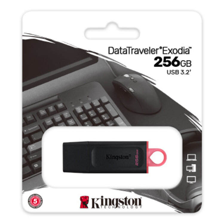Kingston DataTraveler Exodia USB 3.2 (Gen 1) Flash Drive - 256GB
