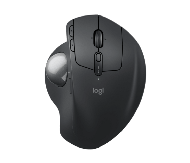 Logitech MX Ergo S Plus Advanced Wireless Trackball Mouse, USB-C Rechargeable Wireless Ergonomic Mouse With Bluetooth