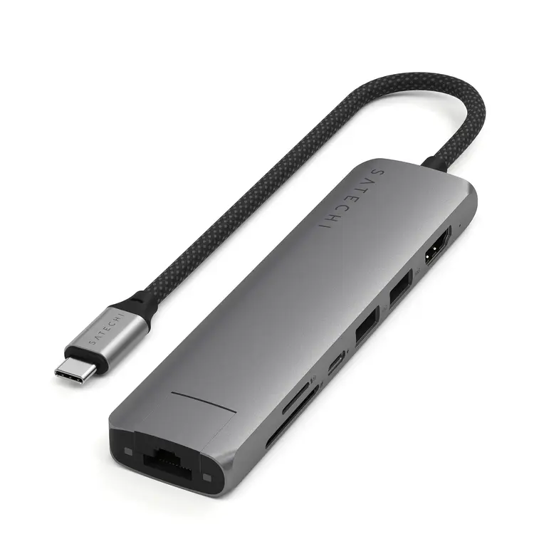 Satechi 7-in-1 USB-C Slim Multiport Adapter with Ethernet