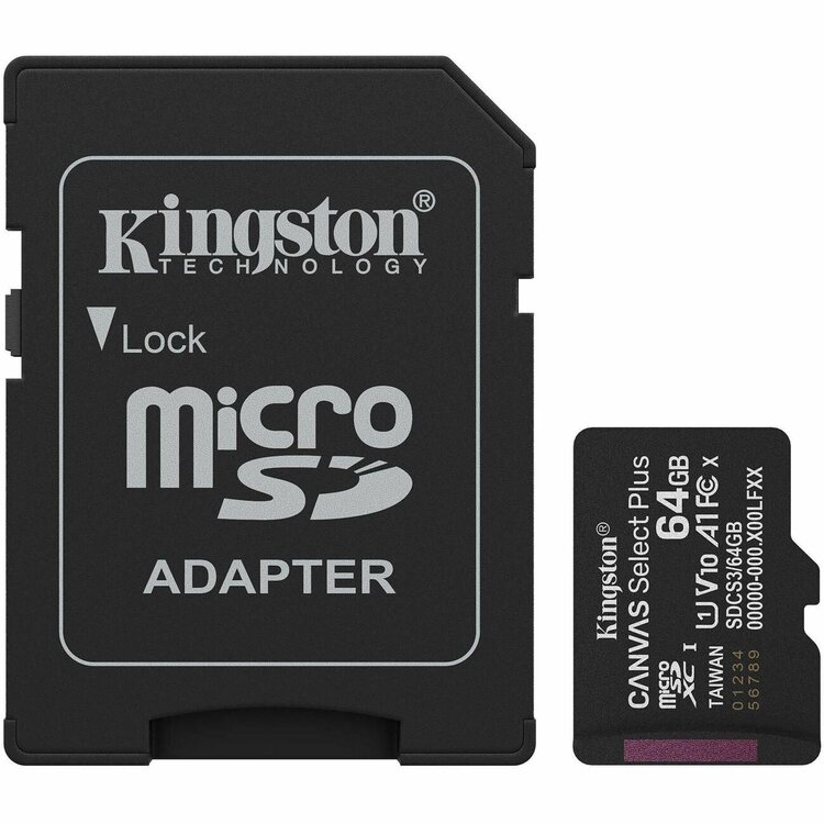 Kingston Canvas Select Plus microSD Memory Card 64GB