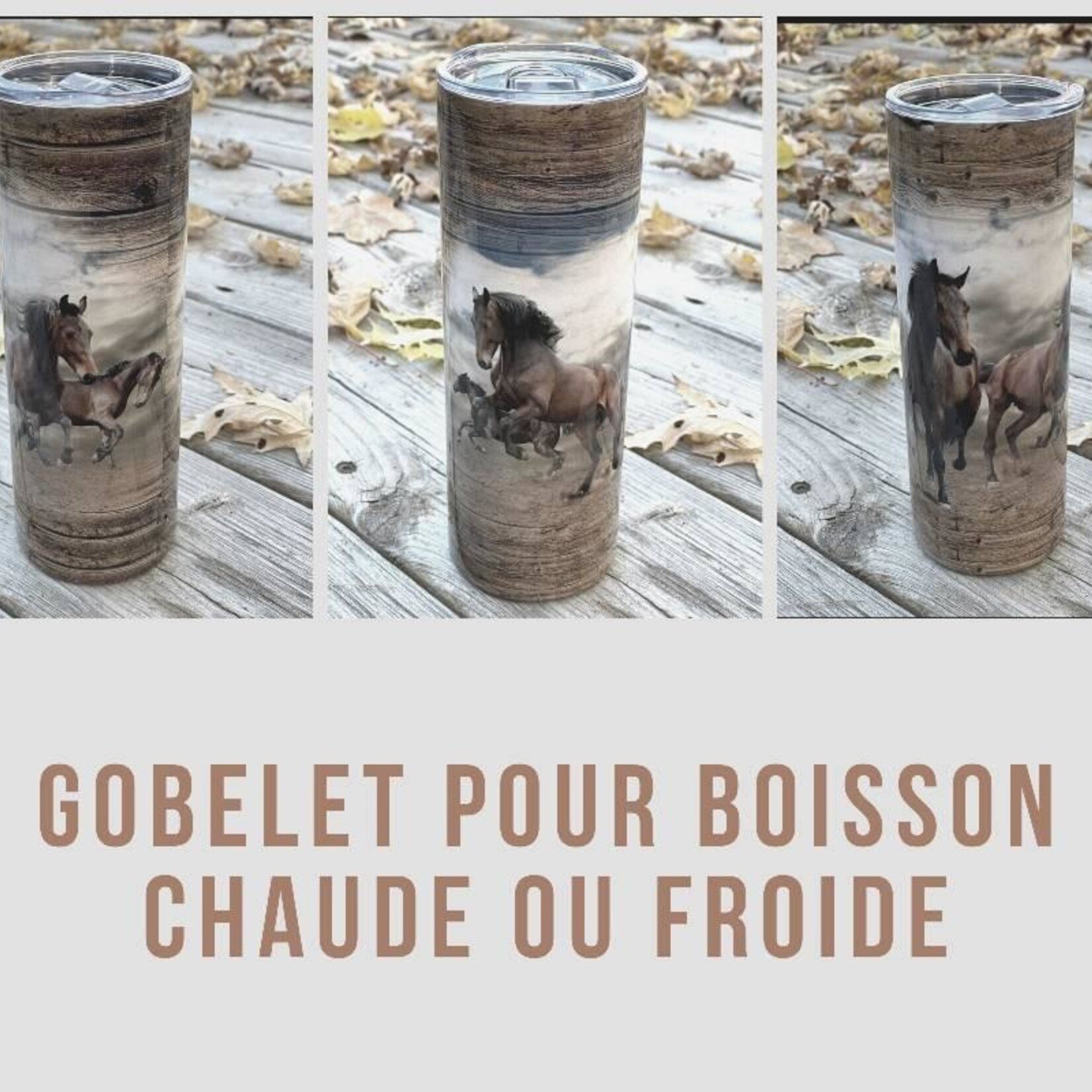 Gobelet boisson chaude ou froide | Modèles chats, chevaux ou pandas pour enseignante