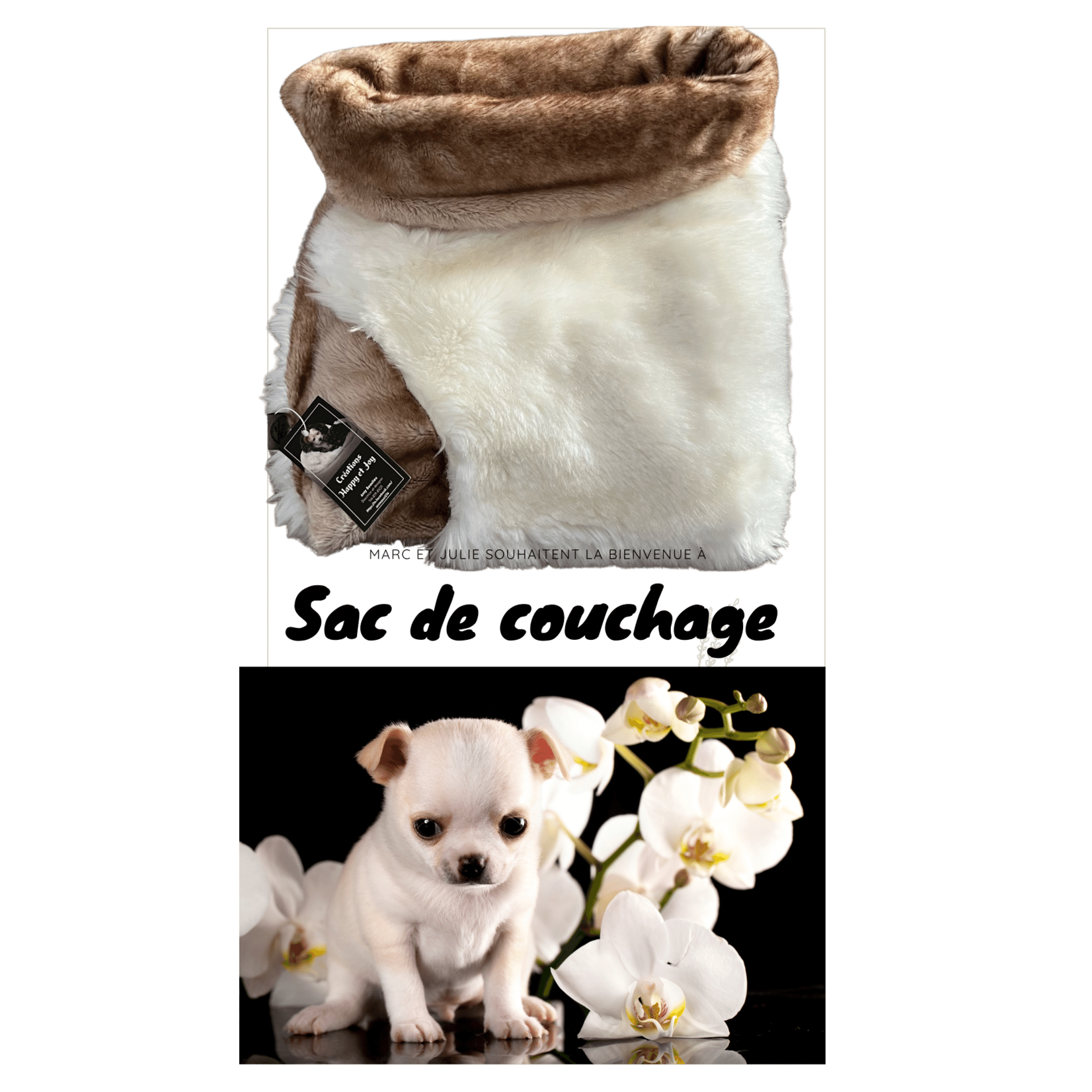 Sac de couchage  fausse fourrure