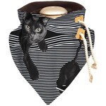 Women's Black Cat Scarf – Stylish Feline Print Scarf