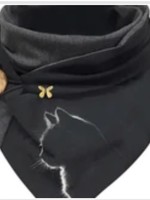 Écharpe Femme Motif Chat | Mode Hiver Confortable