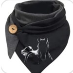 Women’s Horse Scarf – Elegant Horse-Print Shawl