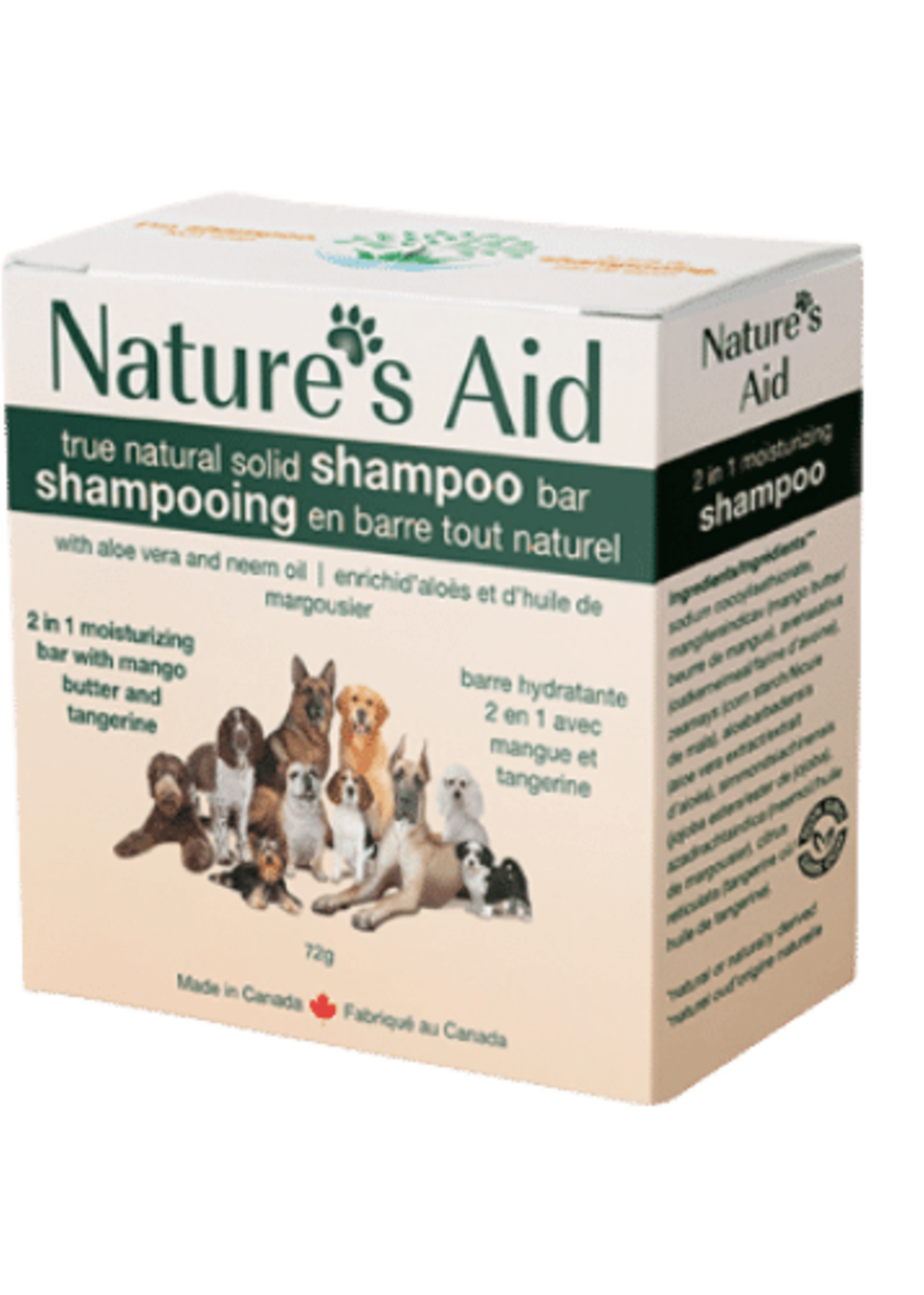 BARRE DE SHAMPOING HYDRATANTE 2 EN 1 AVEC BEURRE DE MANGUE ET MANDARINE
