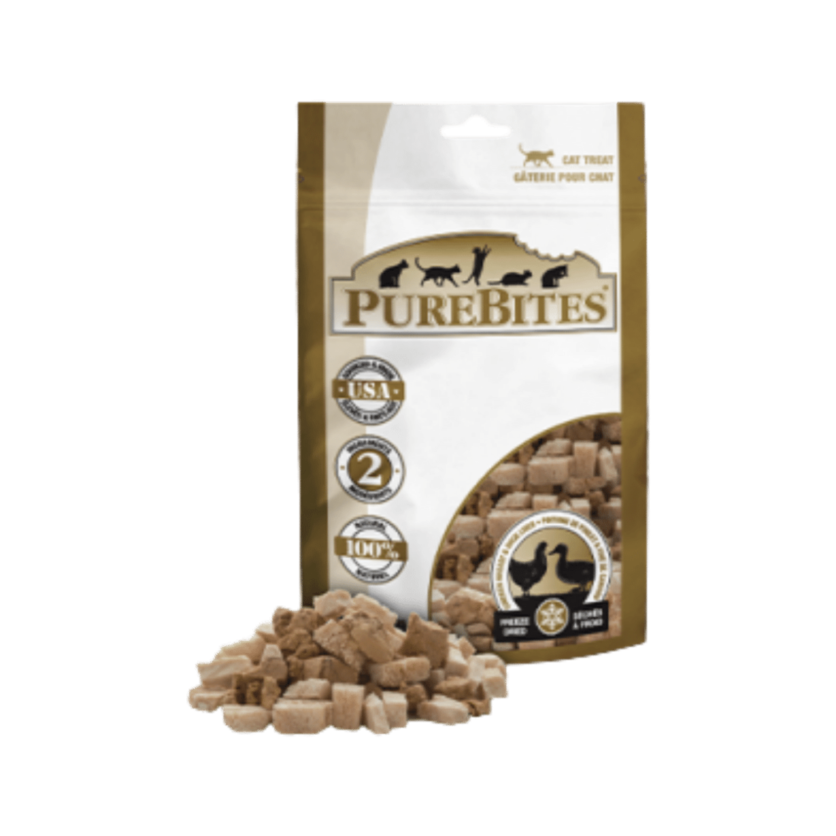 Purebites GÂTERIES LYOPHILISÉES POUR POITRINE DE POULET ET FOIE DE CANARD