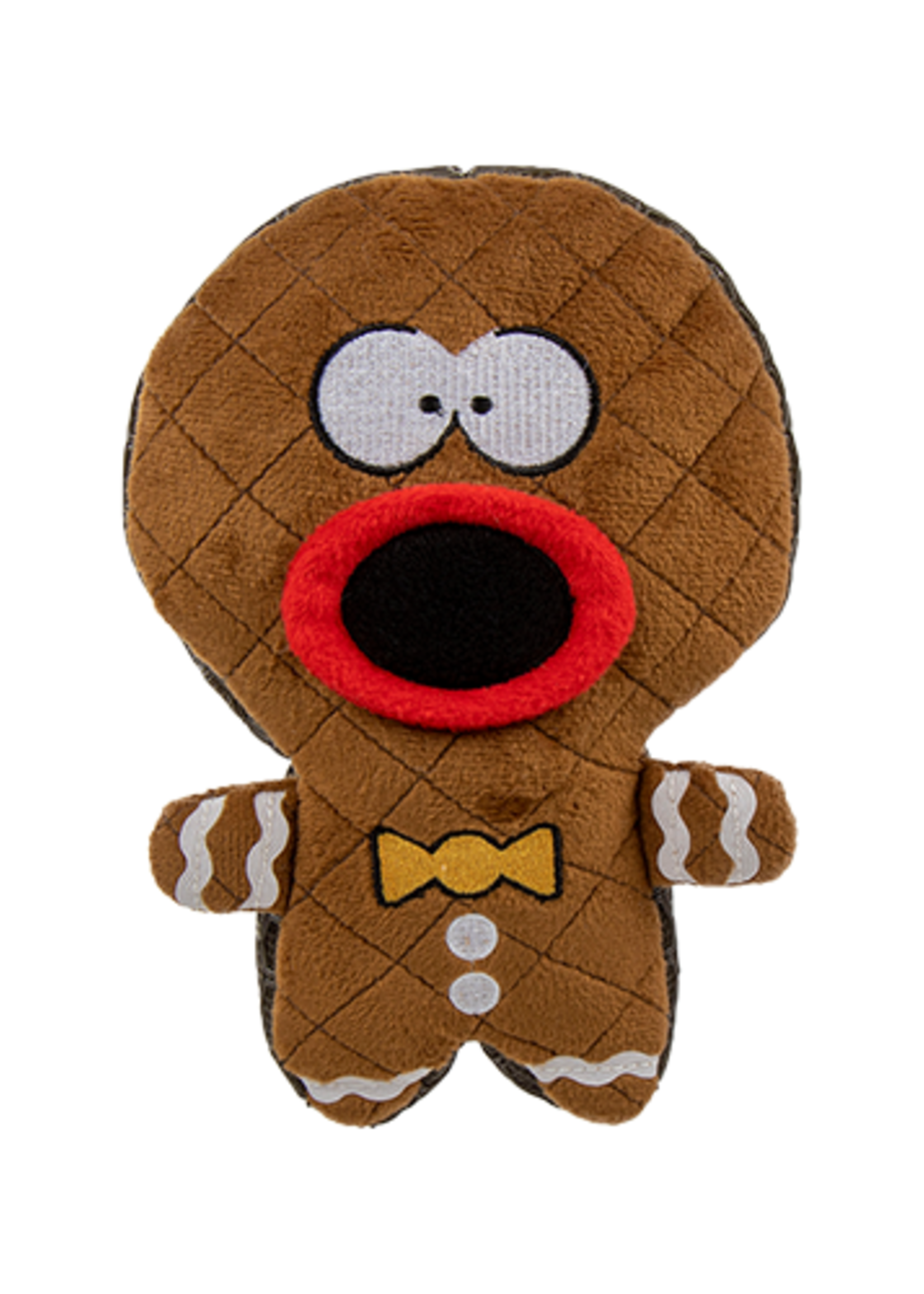 JOUET POUR CHIEN BONHOMME EN PAIN D'ÉPICE EN PELUCHE