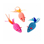JOUET POUR CHAT SOURIS ET PLUMES ASSORTIES