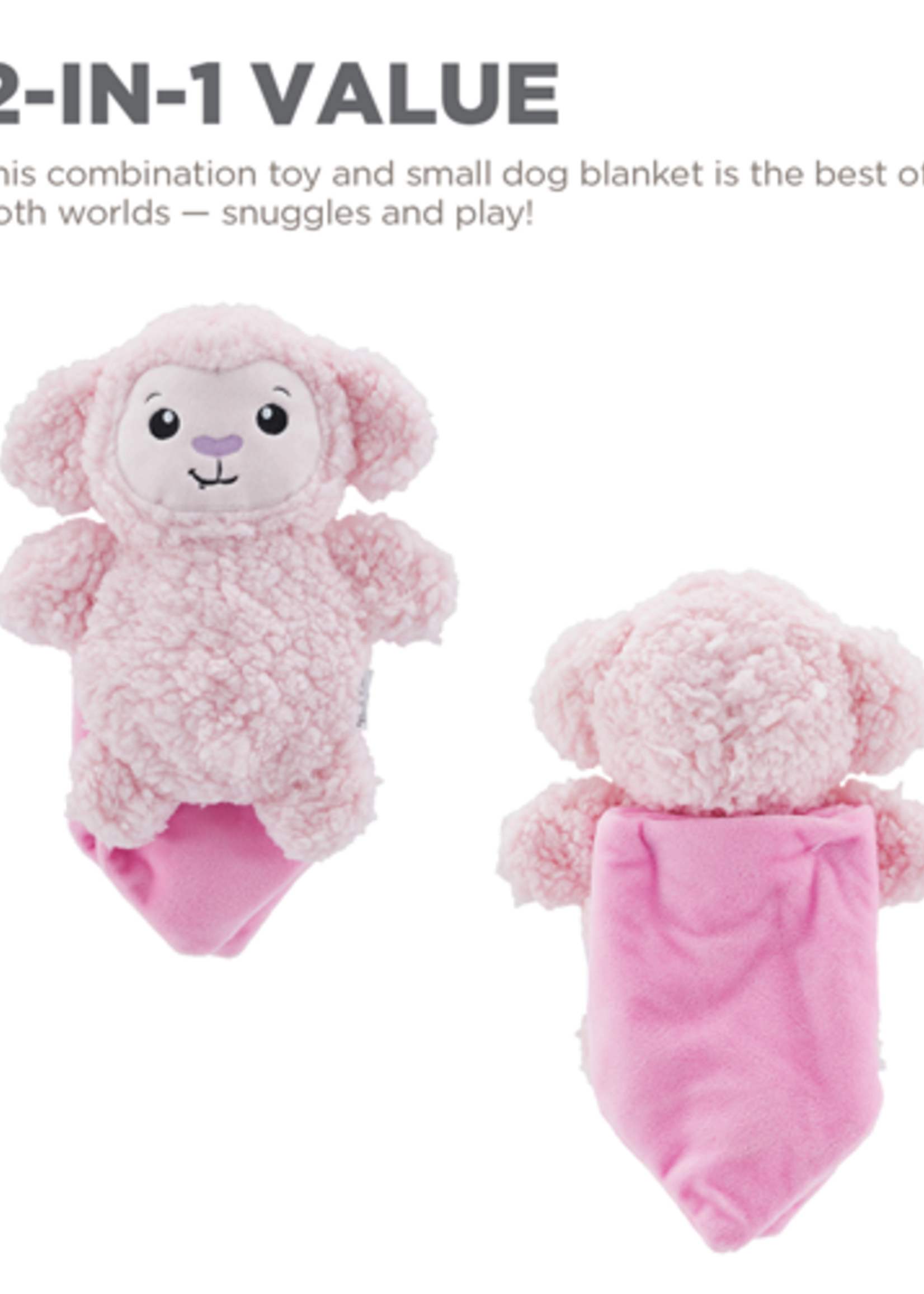 AGNEAU COUVERTURE POUR PETIT CHIEN JOUET À FRIANDISES ET COUINEUR