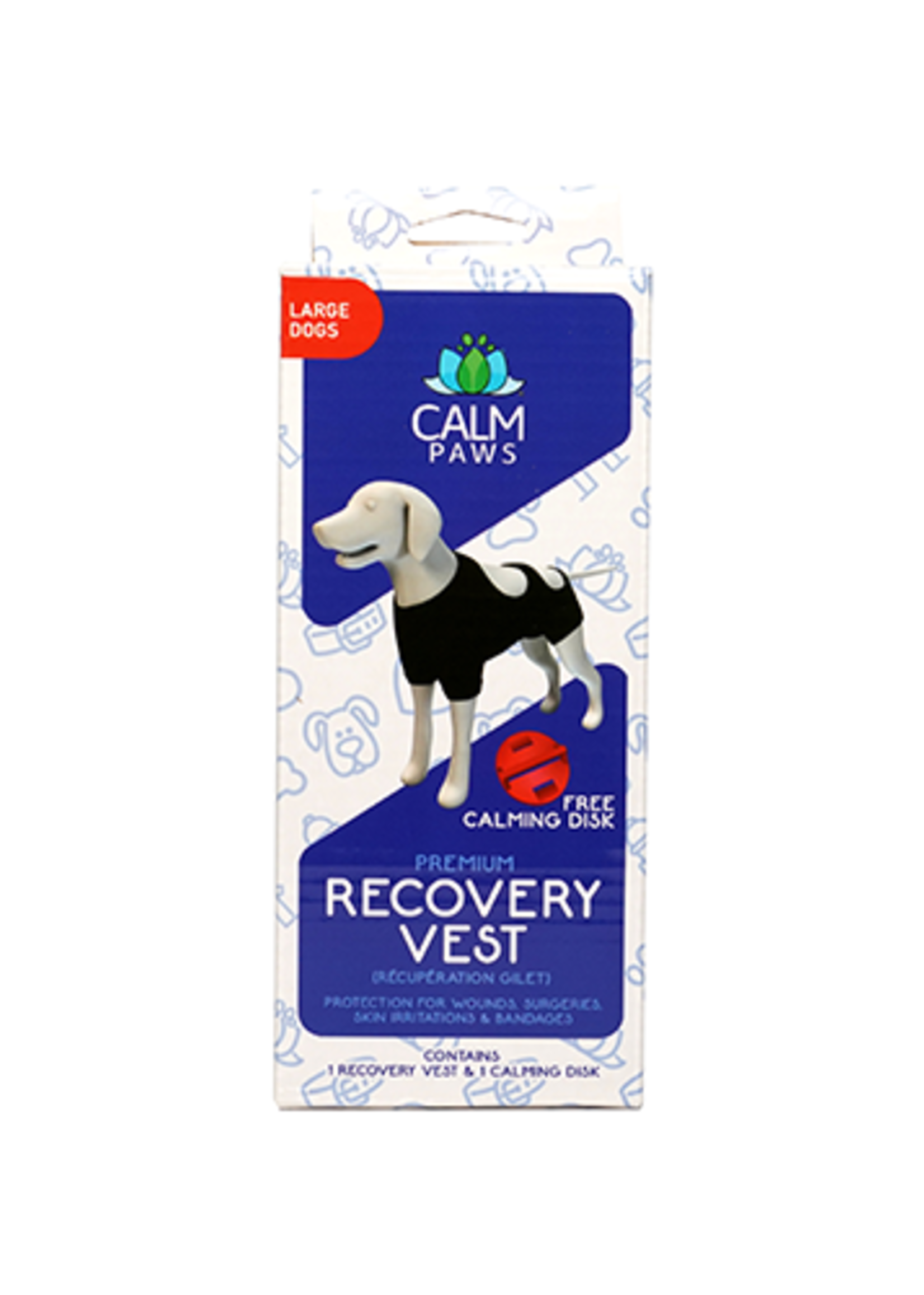 GILET DE RÉCUPÉRATION AVEC DISQUE APAISANT POUR CHIEN