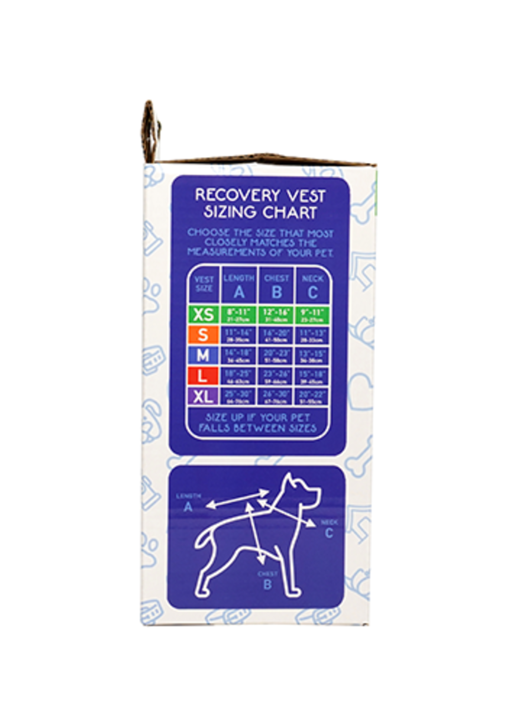 GILET DE RÉCUPÉRATION AVEC DISQUE APAISANT POUR CHIEN