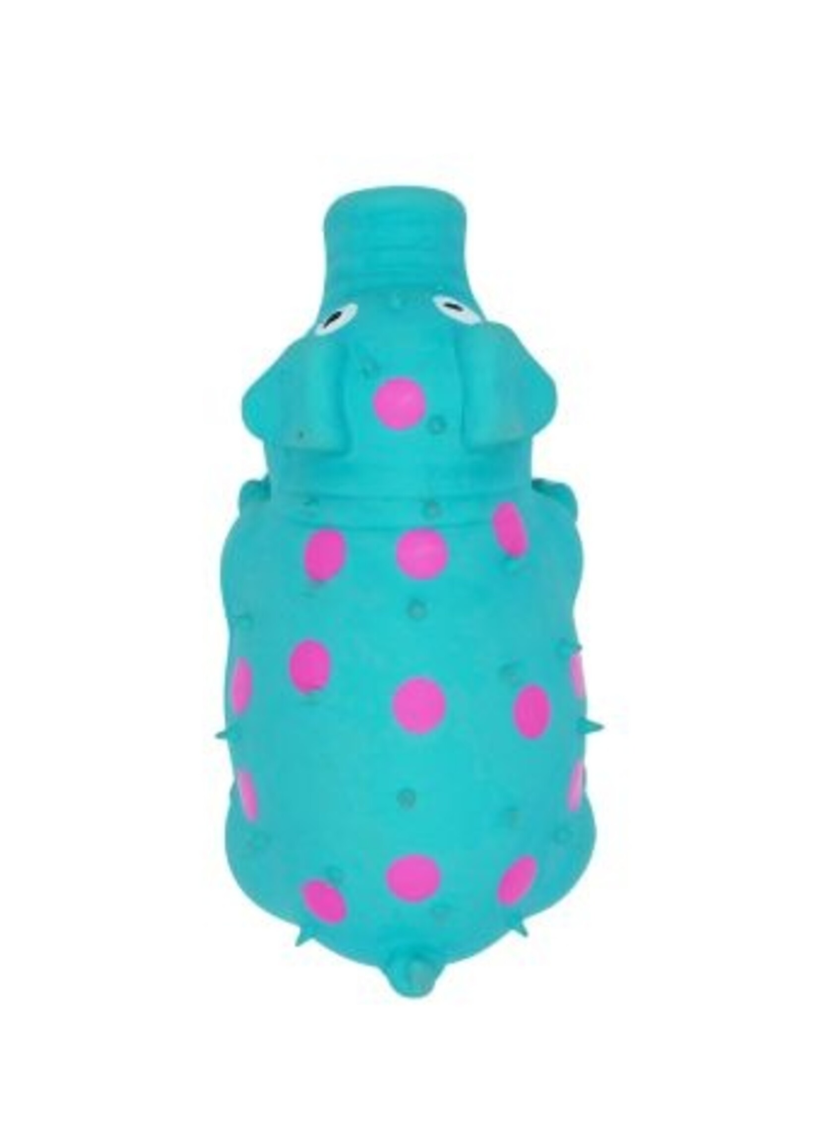 Jouet En Latex Avec "squeaker" Pour Chien - Cochon Turquoise à Pois Roses