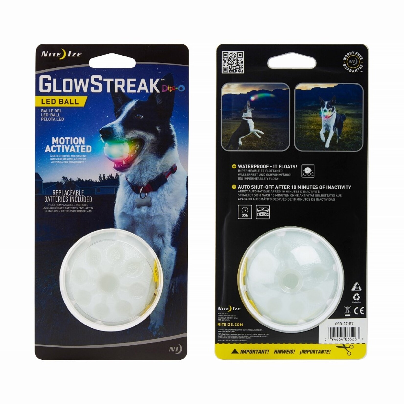 Jouet pour Chien Disc-O - Boule LED Lumineuse et Robuste