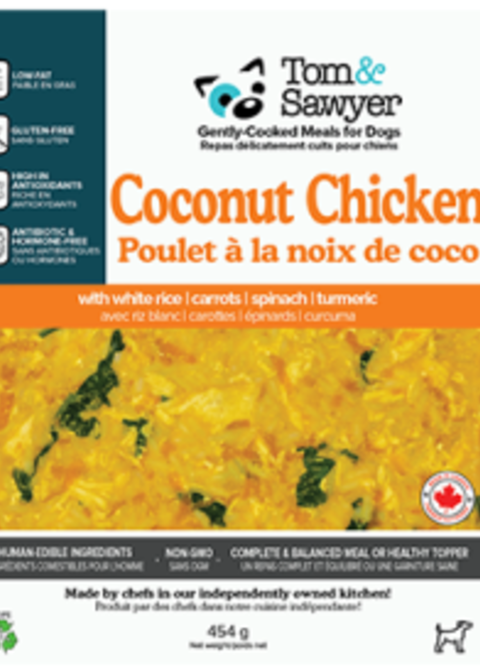POULET À LA NOIX DE COCO REPAS SURGELÉS CUITS DOUCEMENT POUR CHIENS