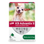 K9 Advantix®II Traitement topique contre les puces et les tiques pour chiens