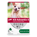 K9 Advantix®II Traitement topique contre les puces et les tiques pour chiens