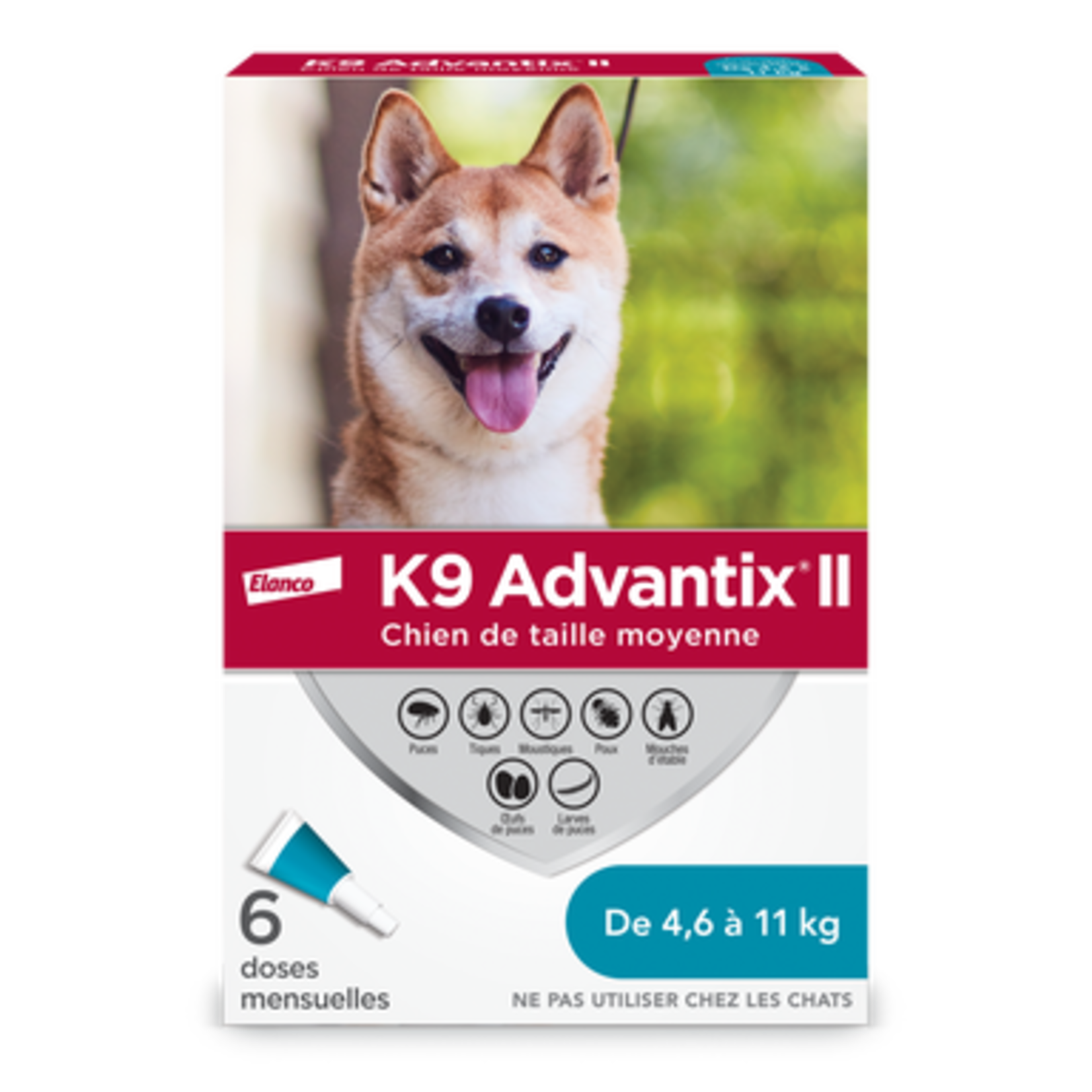 K9 Advantix®II Traitement topique contre les puces et les tiques pour chiens