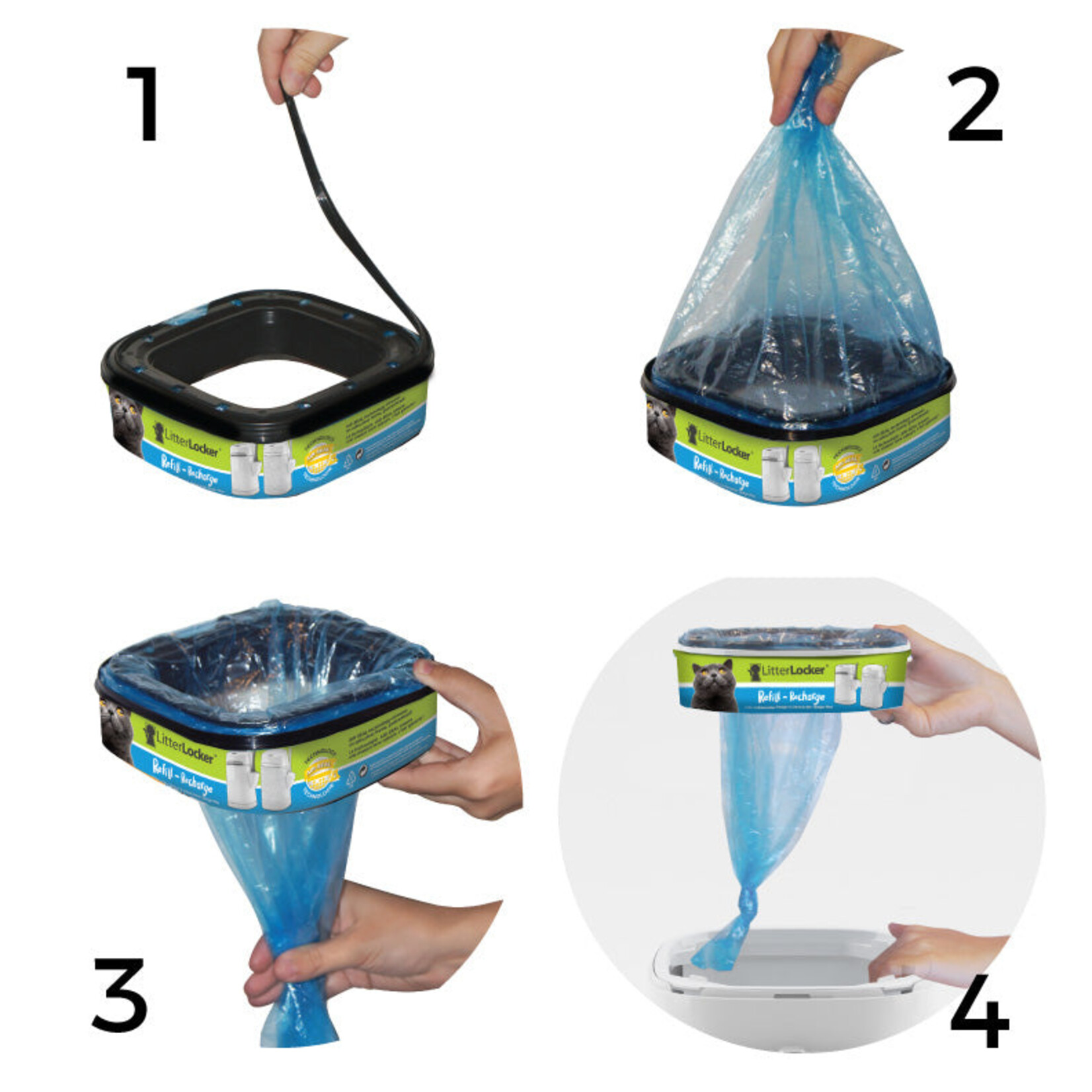 Refill Cassette Made of Compostable Film for Litterlocker Design Plus