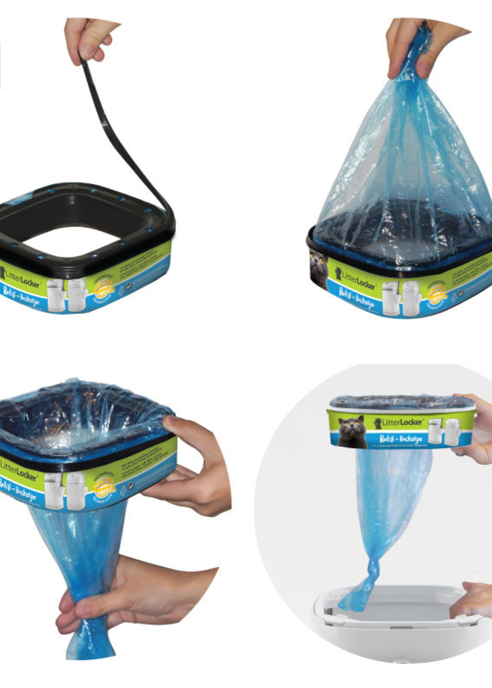 Refill Cassette Made of Compostable Film for Litterlocker Design Plus