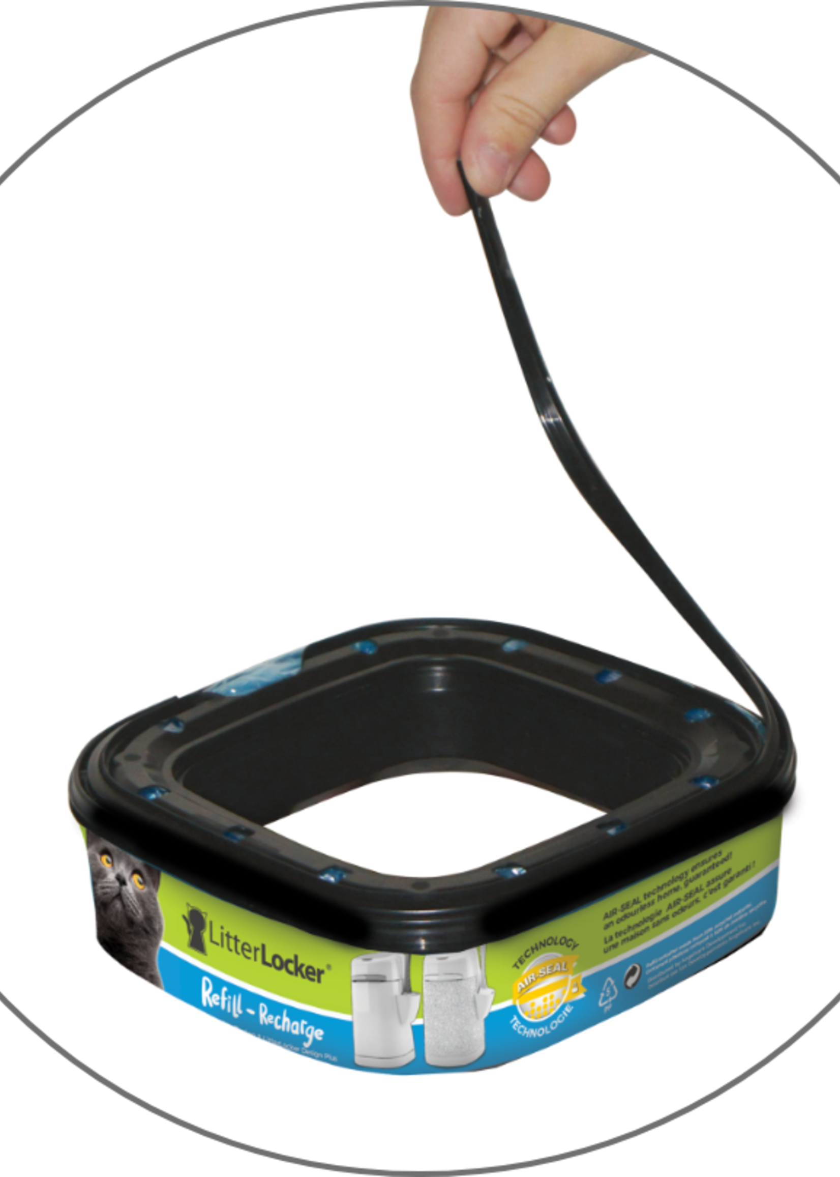 Refill Cassette Made of Compostable Film for Litterlocker Design Plus