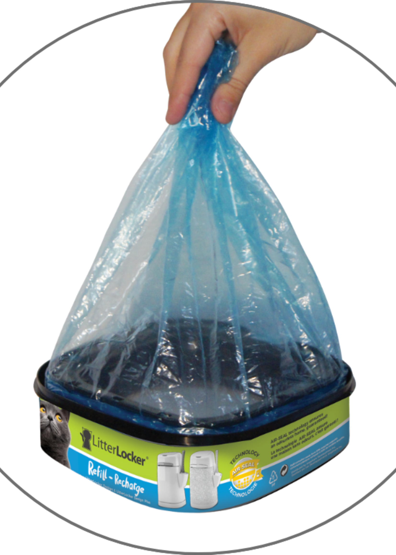 Refill Cassette Made of Compostable Film for Litterlocker Design Plus