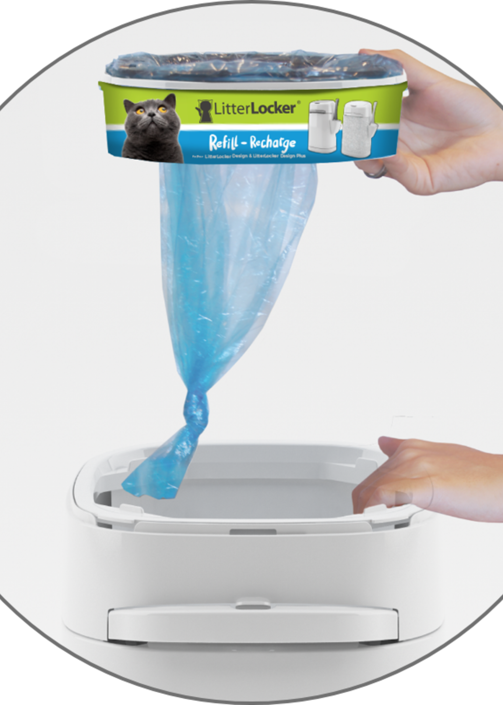 Refill Cassette Made of Compostable Film for Litterlocker Design Plus