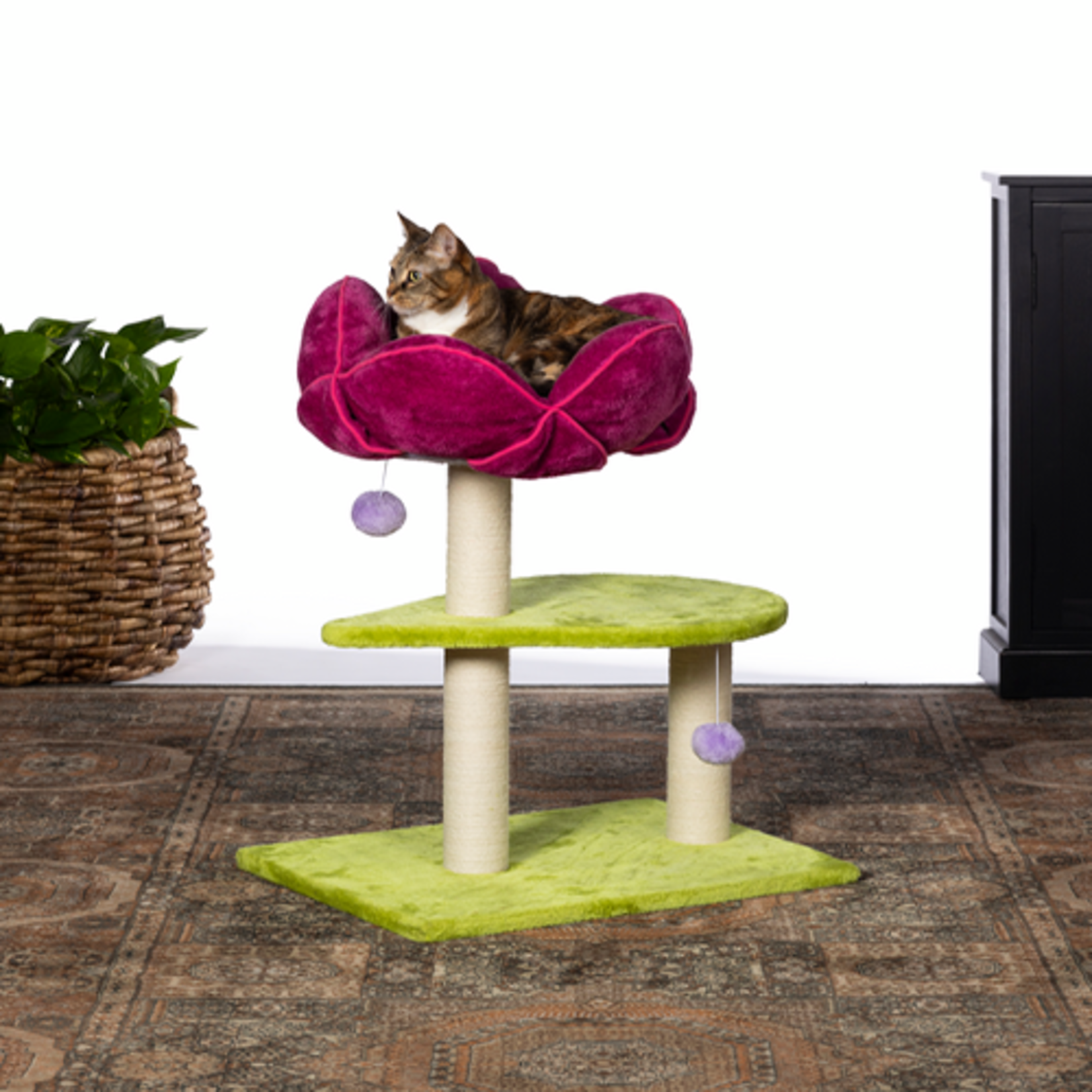 Cat tree in the shape of a flower