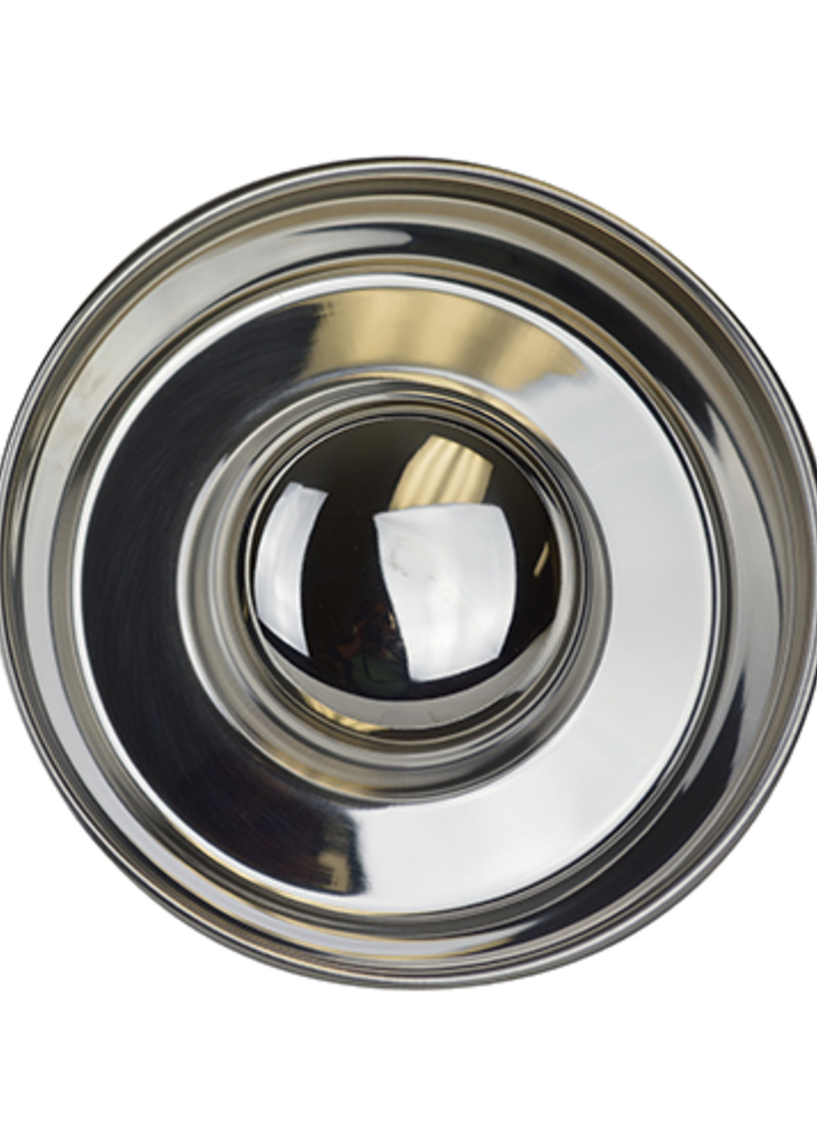 PREMIUM RUBBER-BONDED STAINLESS STEEL SLOW FEED BOWL
