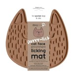 Tapis De Léchage Stimulant En Forme De Tête De Chat