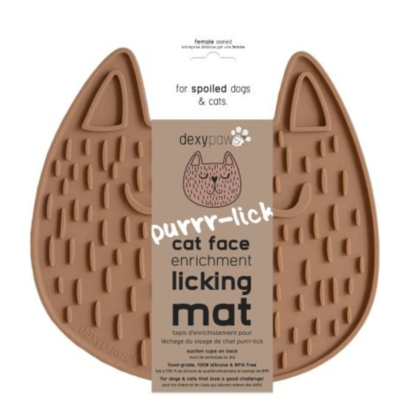 Tapis De Léchage Stimulant En Forme De Tête De Chat