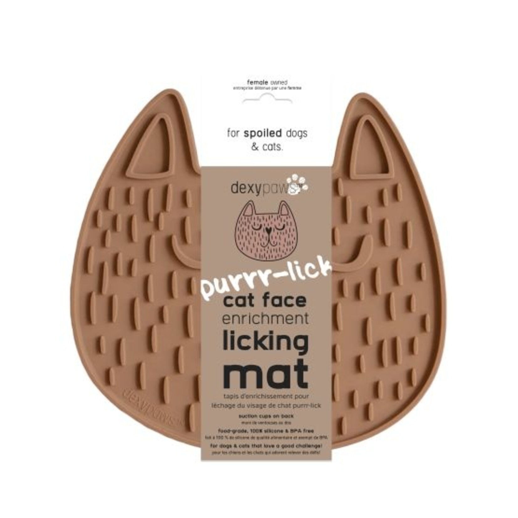 Tapis De Léchage Stimulant En Forme De Tête De Chat