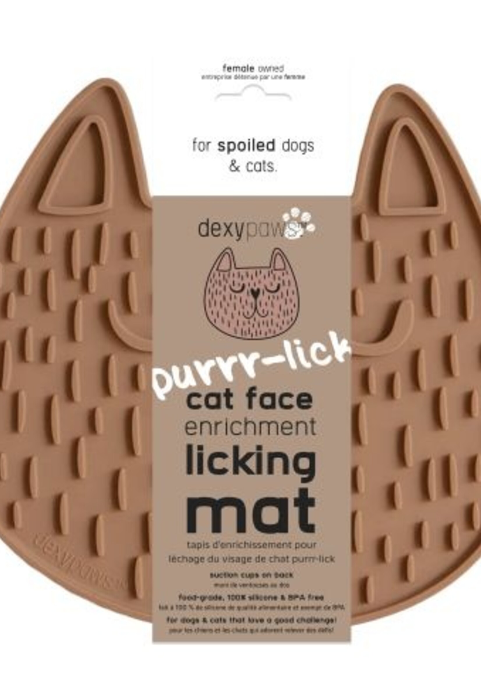 Tapis De Léchage Stimulant En Forme De Tête De Chat