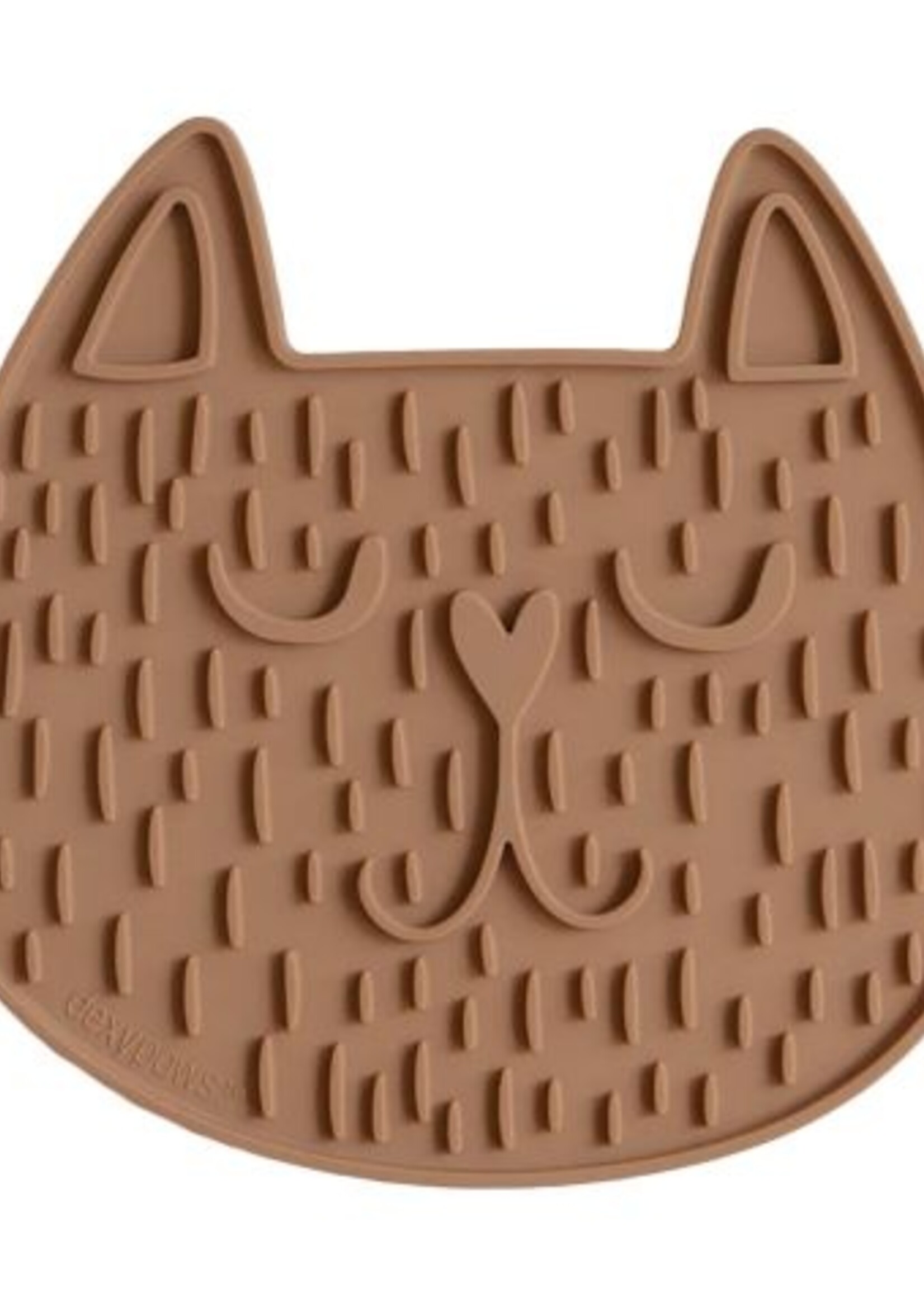 Tapis De Léchage Stimulant En Forme De Tête De Chat