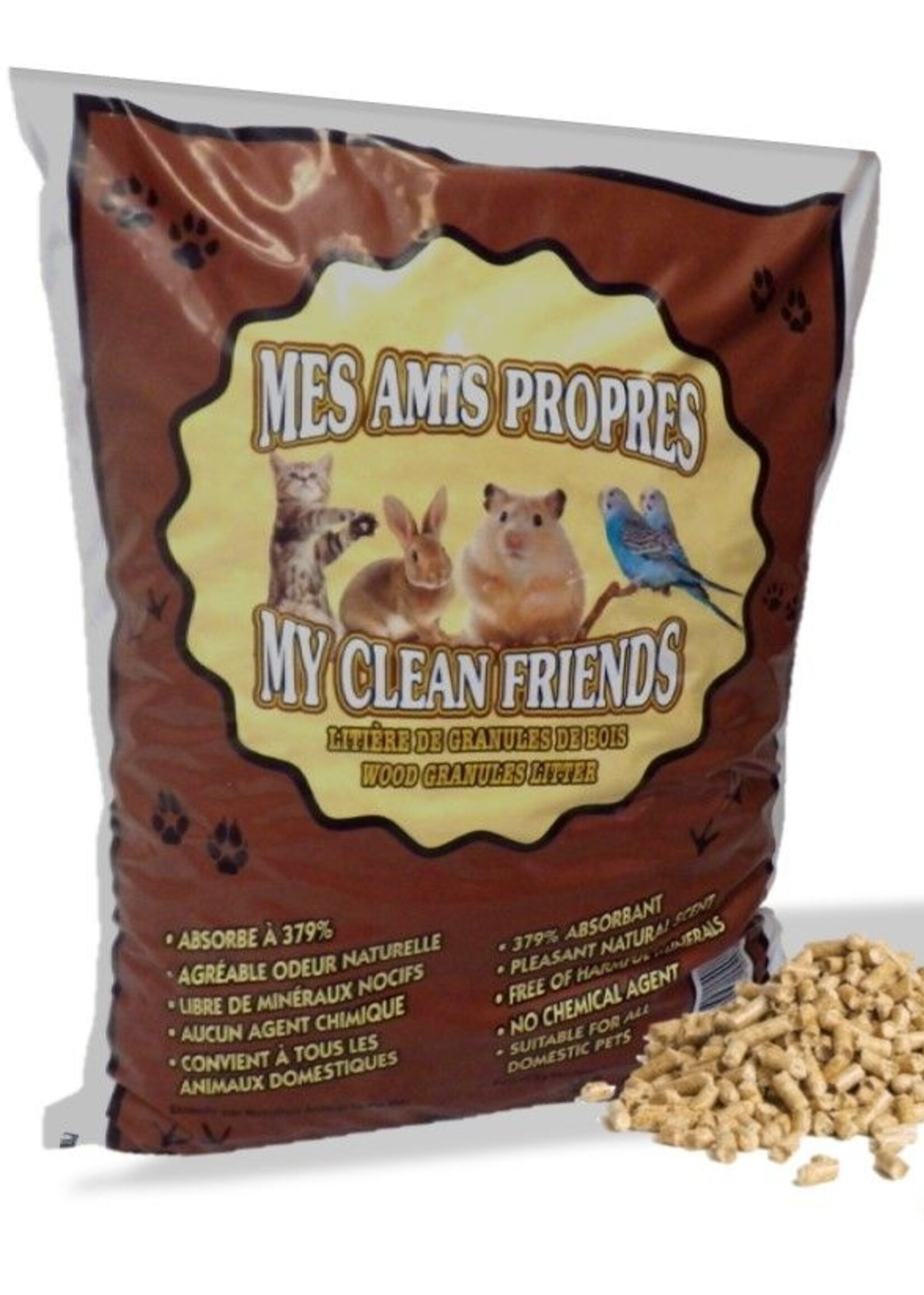 LITIÈRE DE GRANULE DE BOIS POUR CHATS, OISEAUX, RONGEURS