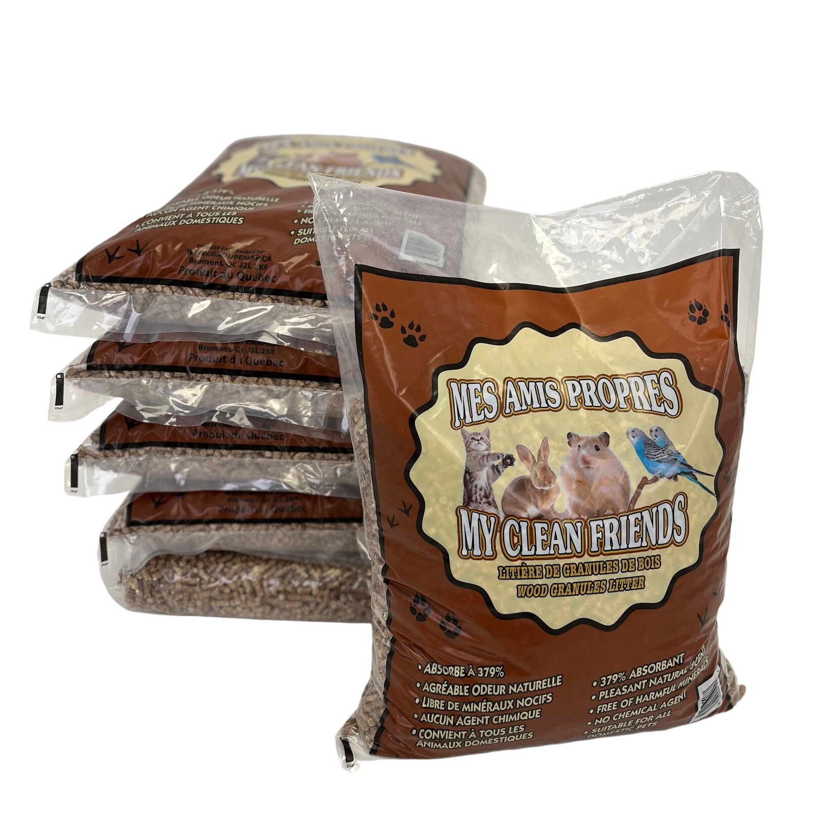 LITIÈRE DE GRANULE DE BOIS POUR CHATS, OISEAUX, RONGEURS