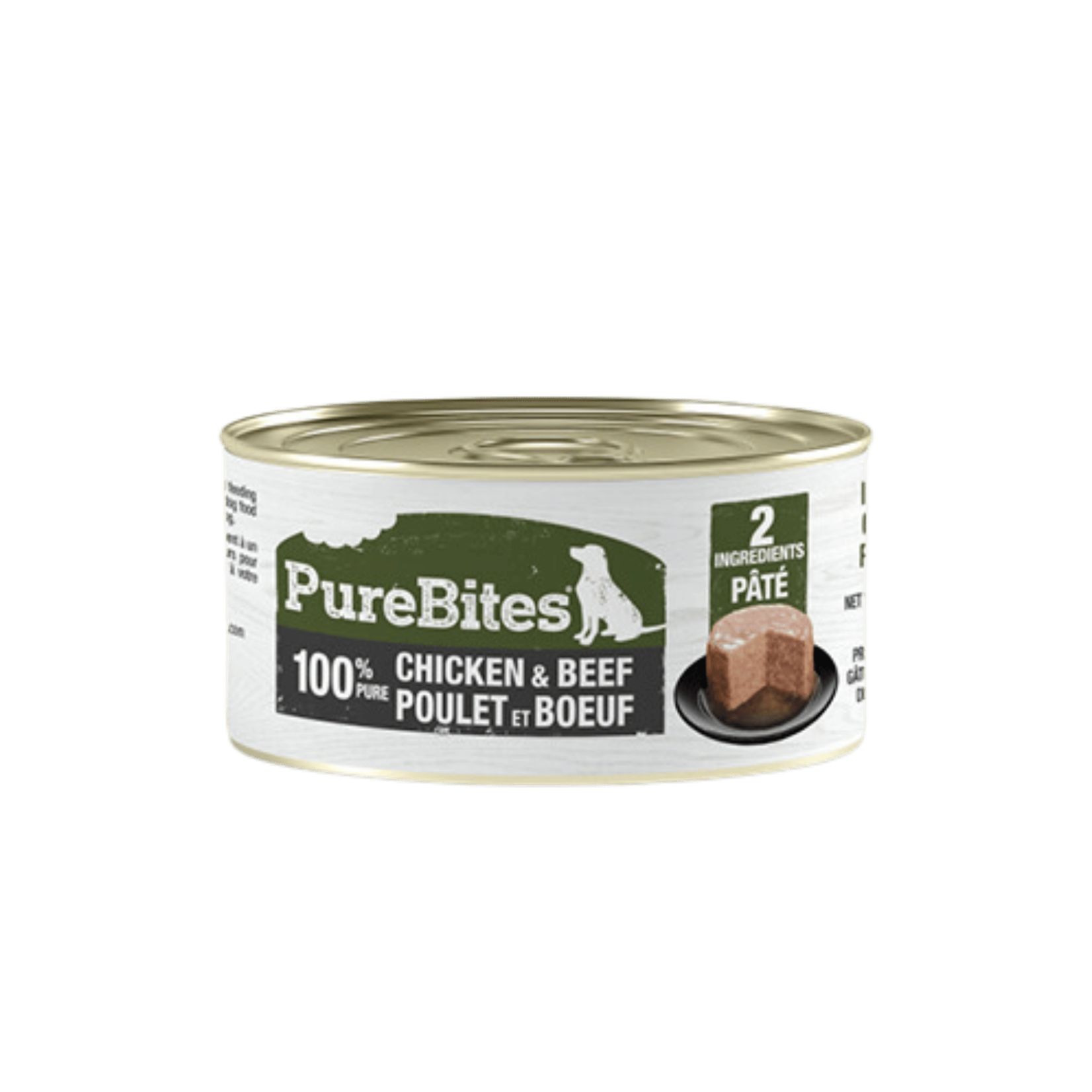 Purebites Nourriture humide pour chiens 100 % pur poulet et bœuf