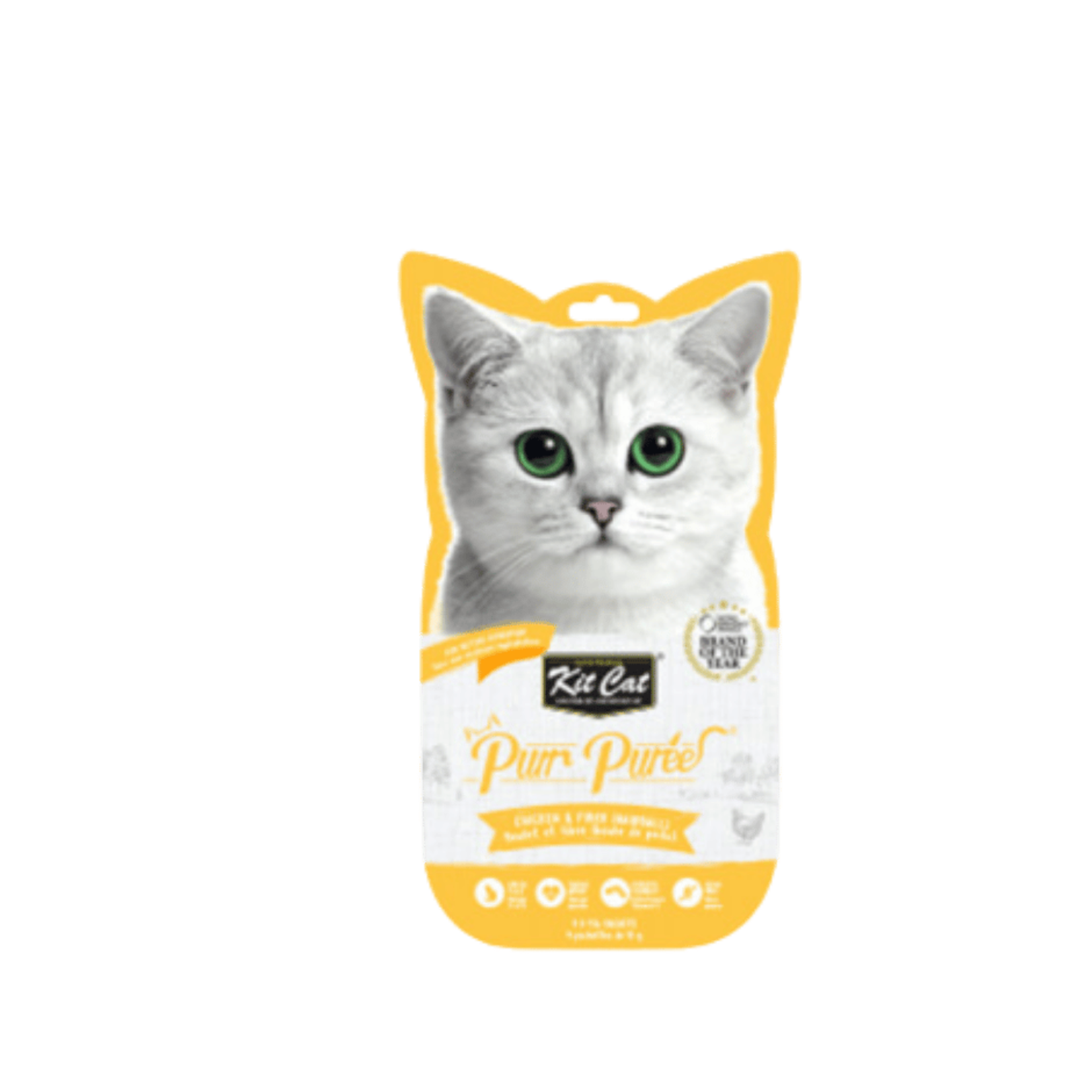 Friandises pour chat au poulet et aux fibres (boules de poils)