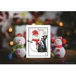 Carte de Noel la famille des chats