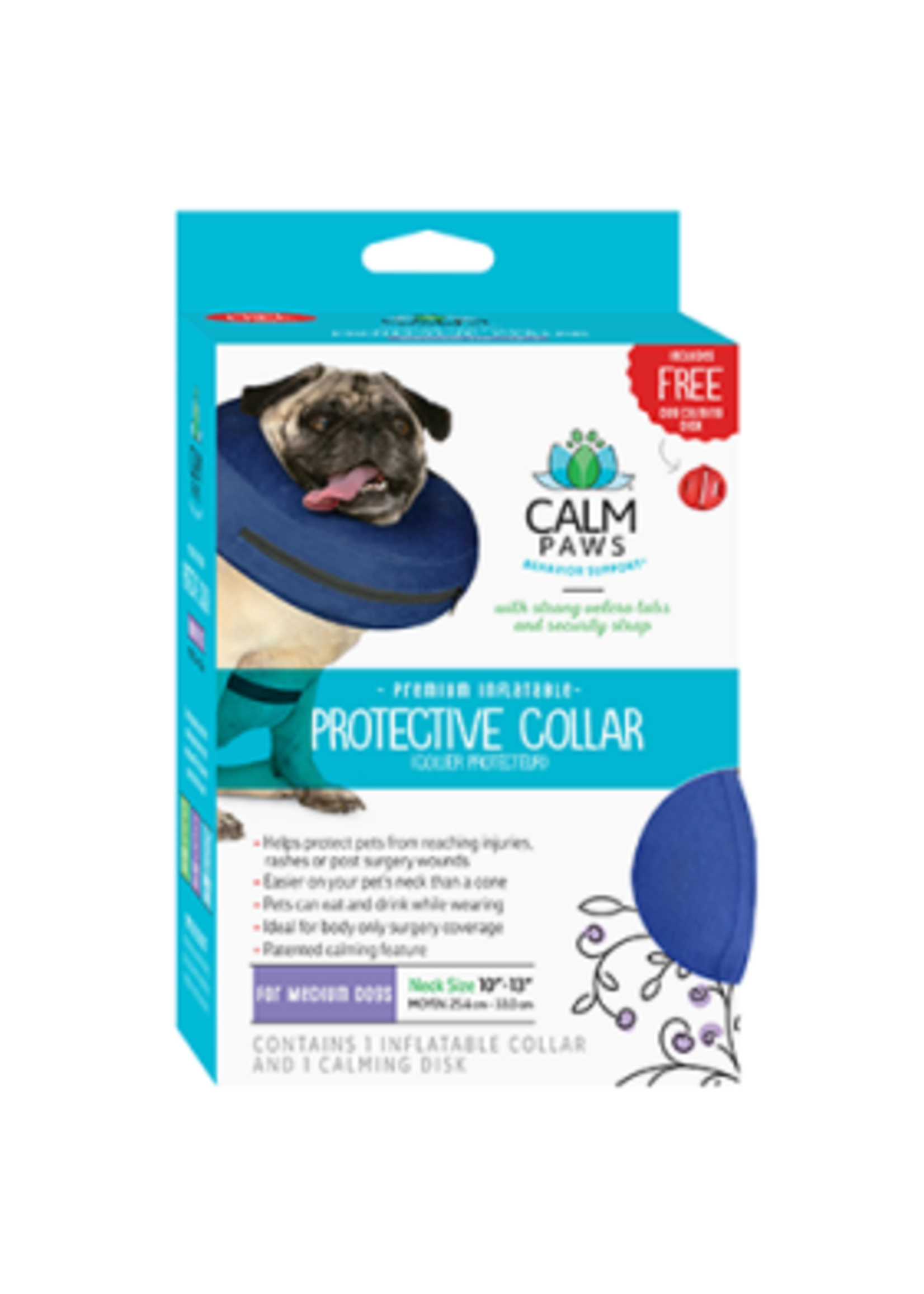 Protective Collar with Dog Calming Disc