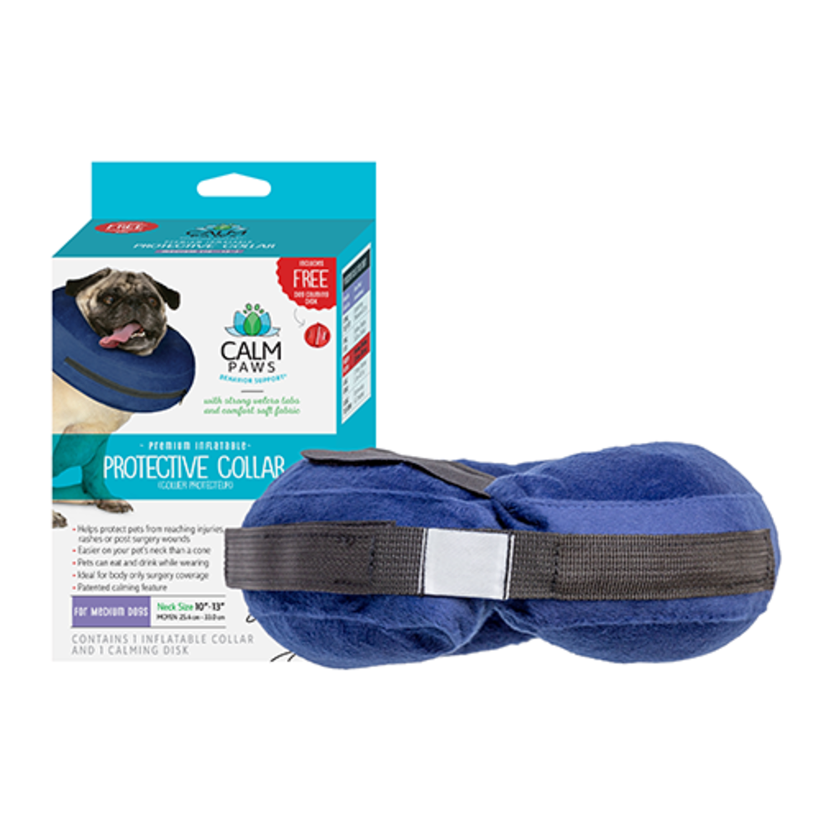 Protective Collar with Dog Calming Disc