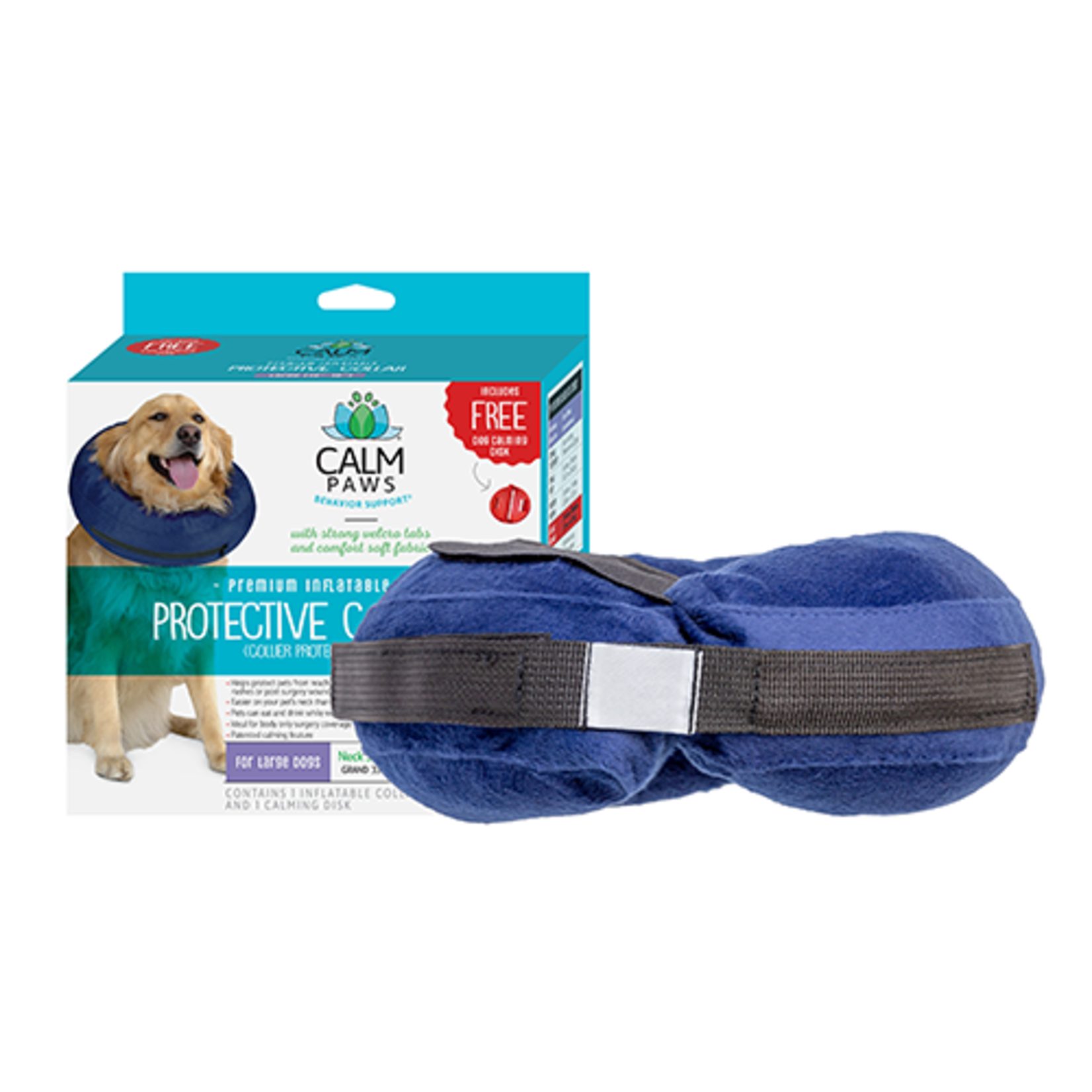 Protective Collar with Dog Calming Disc