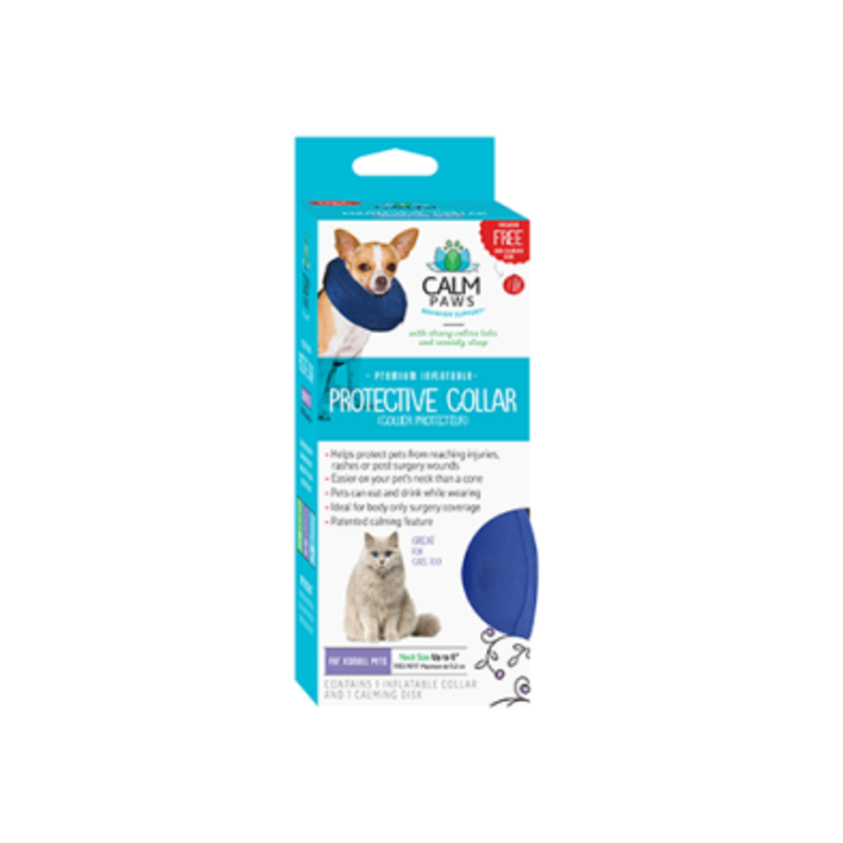 Protective Collar with Dog Calming Disc