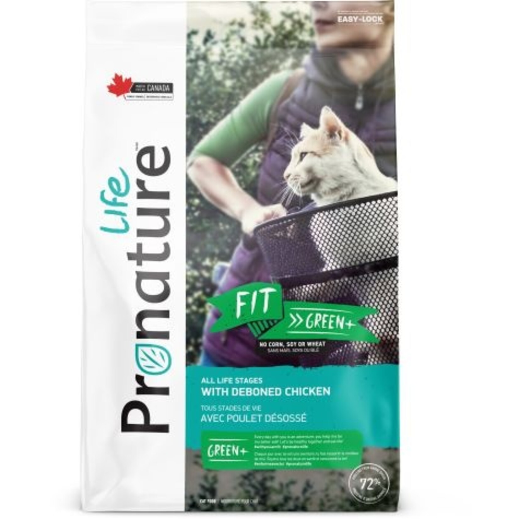 Pronature Life FIT GREEN - Recette avec poulet désossé - Toutes races (tous stades de vie)